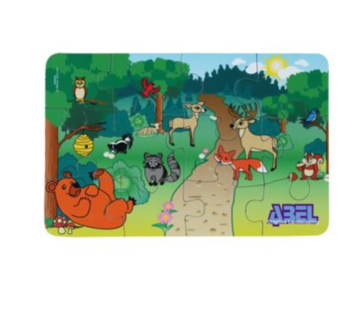 12-Piece Animal Puzzle - Forest