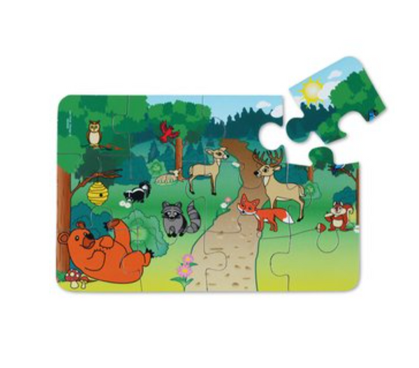 12-Piece Animal Puzzle - Forest