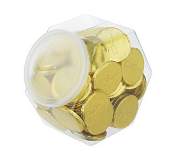 Tub of Chocolate Coins - 85-Piece