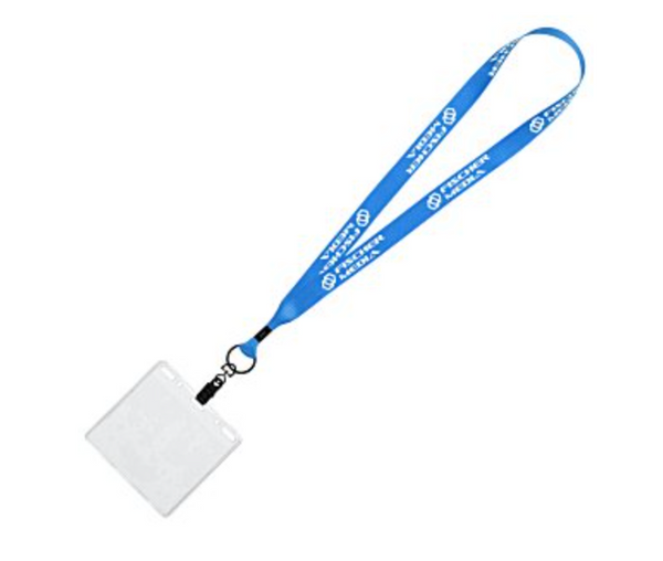 Economy Lanyard - 3/4" with Vinyl ID Holder