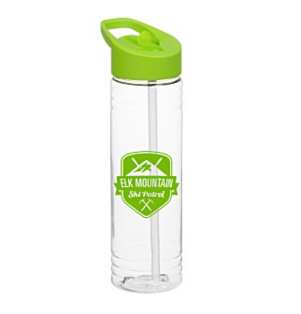 Clear Impact Halcyon Water Bottle with Flip Straw - 24 oz.