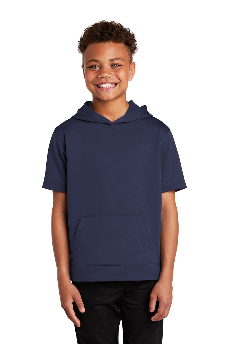 Sport-Tek Youth Sport-Wick Fleece Short Sleeve Hooded Pullover YST251