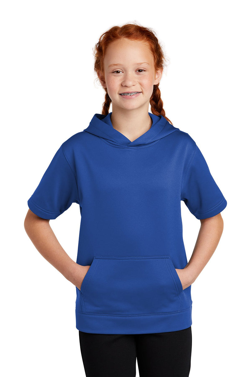 Sport-Tek Youth Sport-Wick Fleece Short Sleeve Hooded Pullover YST251