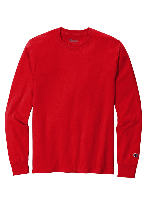 Champion Heritage 5.2-Oz. Jersey Long Sleeve Tee CC8C | Red