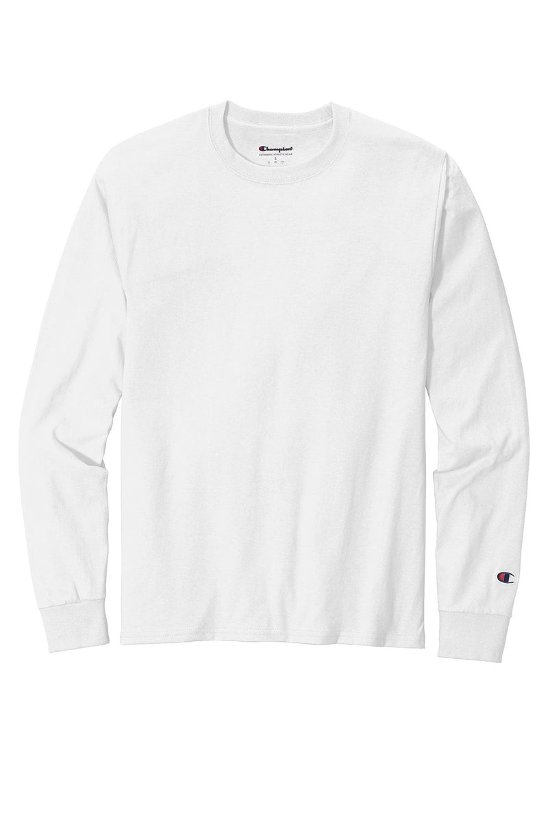 Champion Heritage 5.2-Oz. Jersey Long Sleeve Tee CC8C | White