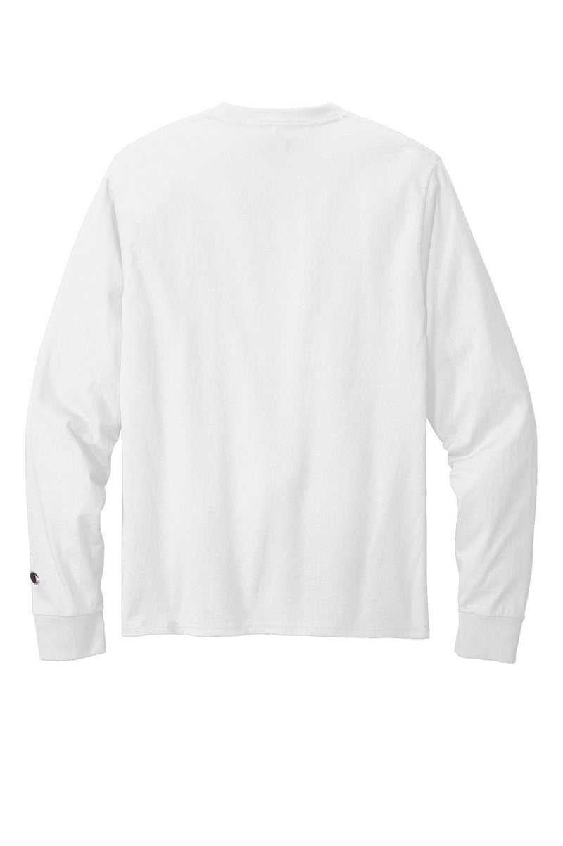 Champion Heritage 5.2-Oz. Jersey Long Sleeve Tee CC8C | White