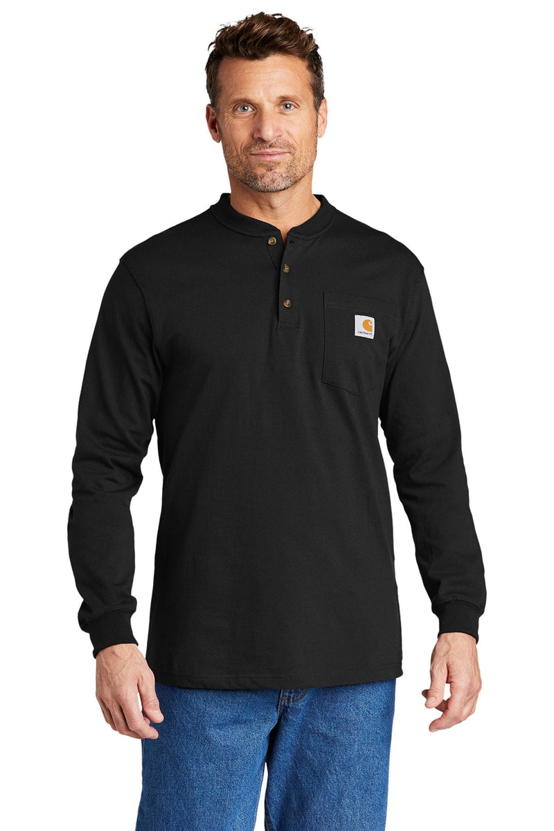 Carhartt® Long Sleeve Henley T-Shirt CTK128 | Black