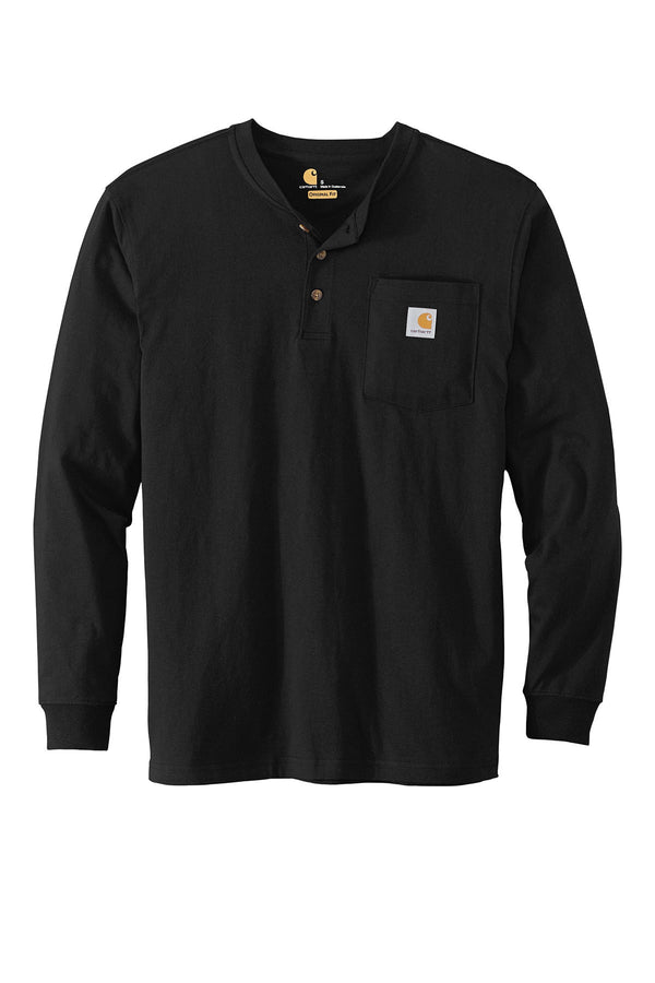 Carhartt® Long Sleeve Henley T-Shirt CTK128 | Black