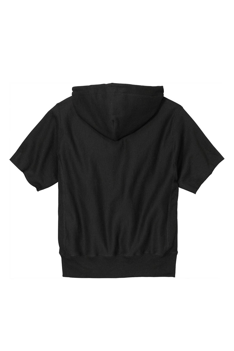 Champion Reverse Weave Short Sleeve Hooded Sweatshirt S101SS | Black