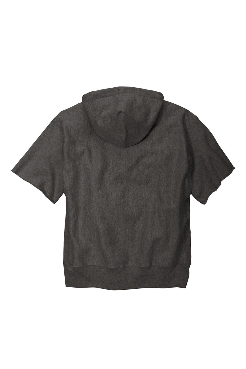 Champion Reverse Weave Short Sleeve Hooded Sweatshirt S101SS | Charcoal Heather