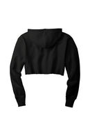 Champion Women's Reverse Weave Cropped Cut-Off Hooded Sweatshirt RW01W | Black
