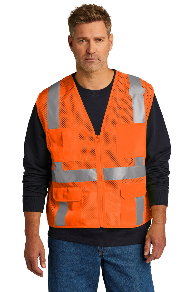 CornerStone ANSI 107 Class 2 Mesh Six-Pocket Zippered Vest CSV104