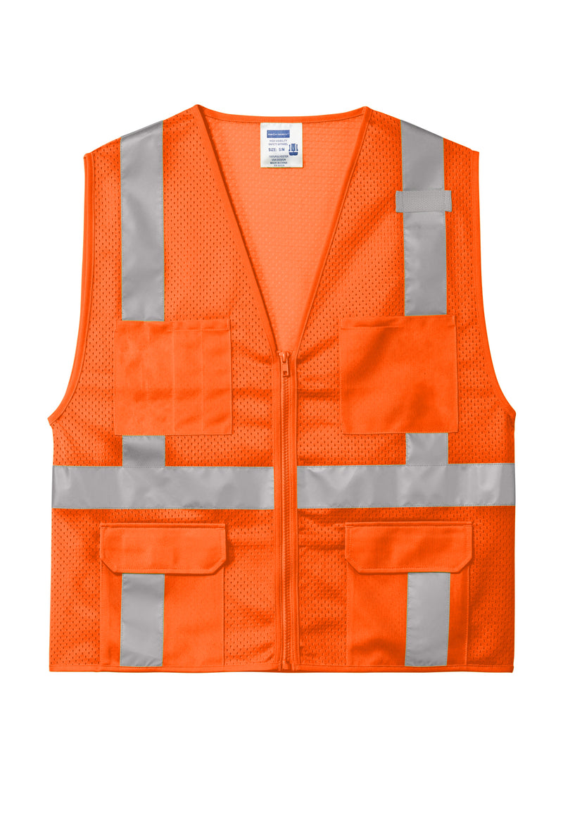 CornerStone ANSI 107 Class 2 Mesh Six-Pocket Zippered Vest CSV104