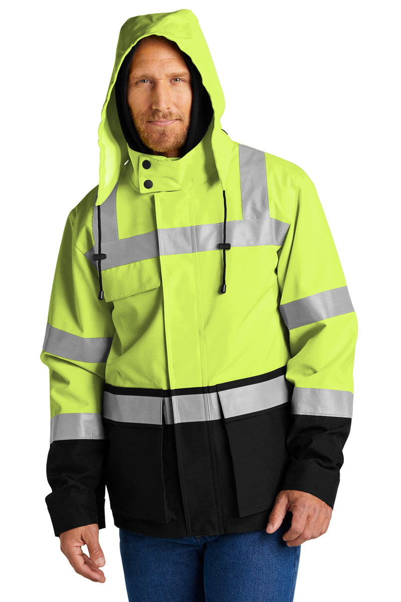 CornerStone ANSI 107 Class 3 Waterproof Ripstop 3-In-1 Parka | CSJ502 | Safety Yellow