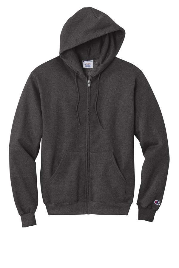 Champion Eco Fleece Full-Zip Hoodie S800 | Charcoal Heather