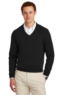 Brooks Brothers Cotton Stretch V-Neck Sweater | Black | BB18400