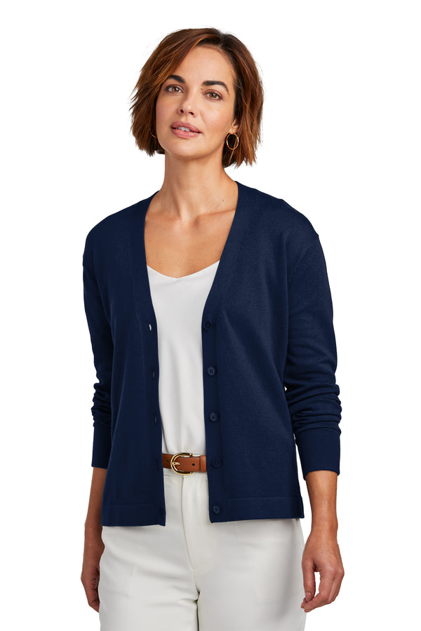 Brooks Brothers Women’s Cotton Stretch Cardigan Sweater | BB18405 | Navy Blazer