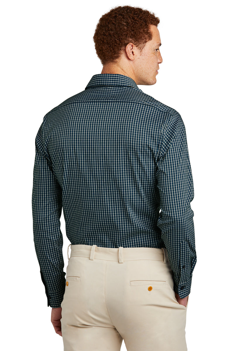 Brooks Brothers Tech Stretch Patterned Shirt | BB18006 | Dark Pine Multi Check