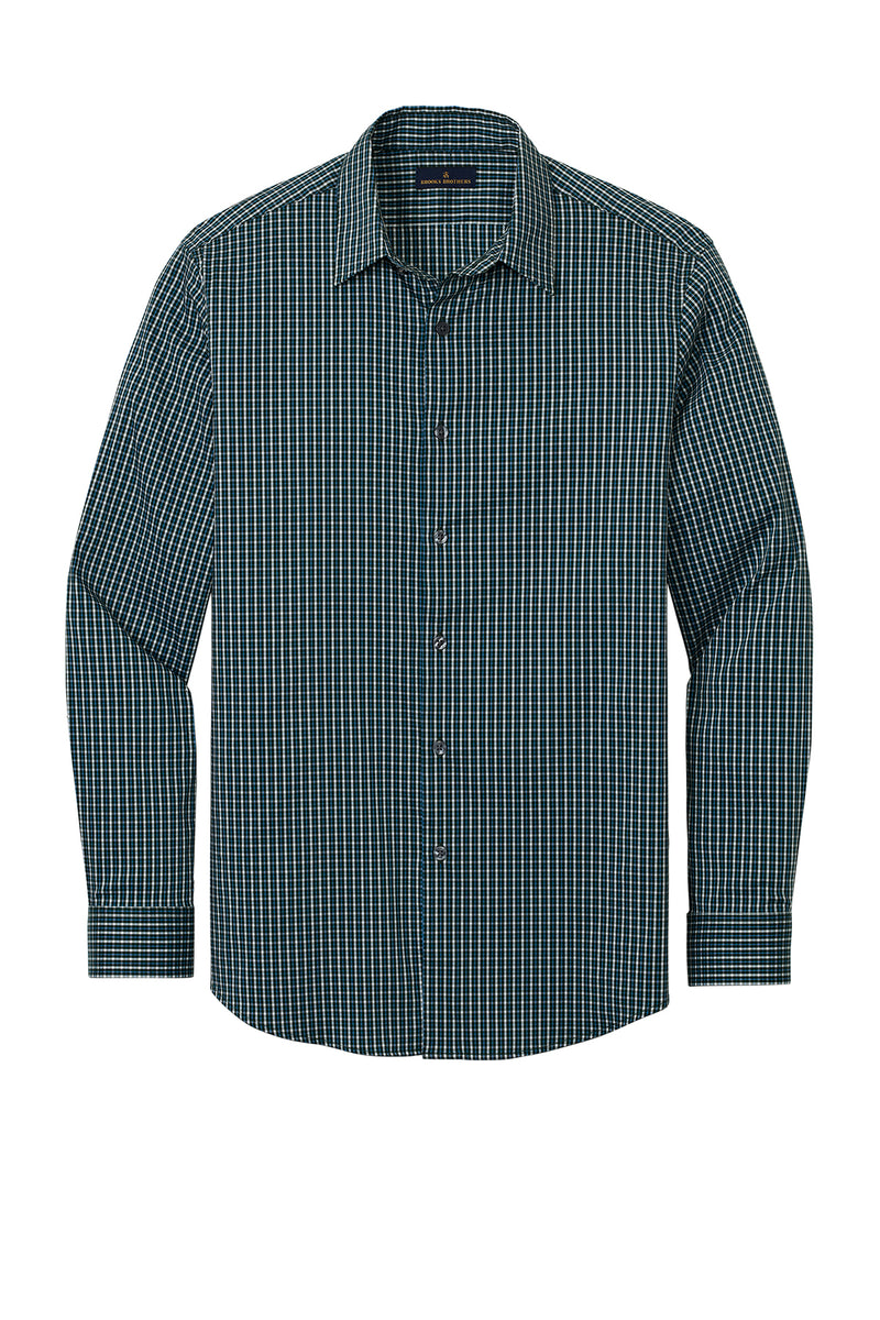 Brooks Brothers Tech Stretch Patterned Shirt | BB18006 | Dark Pine Multi Check