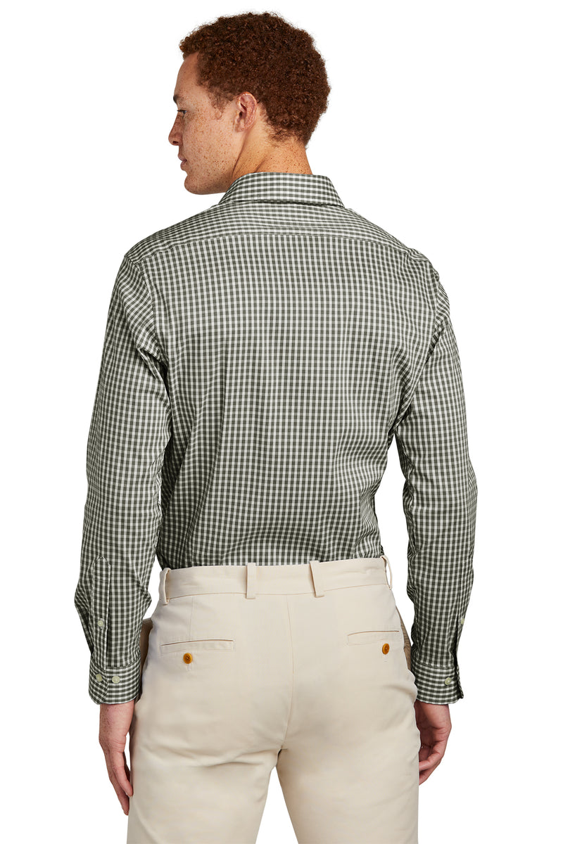Copy of Brooks Brothers Tech Stretch Patterned Shirt | BB18006 | Deep Black Check
