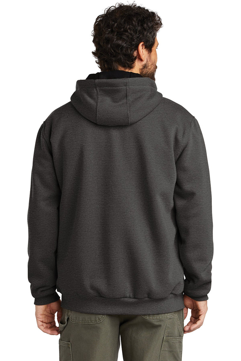 Carhartt ® Rain Defender ® Rutland Thermal-Lined Hooded Zip-Front Sweatshirt CT100632 | Carbon Heather