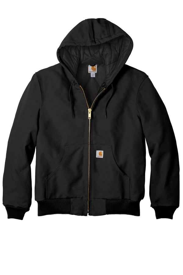 Carhartt Quilted-Flannel-Lined Duck Active Jacket CTSJ140 | Black