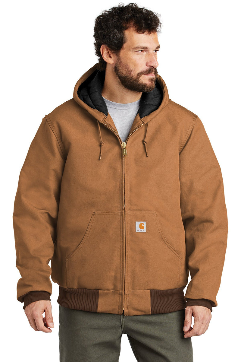 Carhartt Quilted-Flannel-Lined Duck Active Jacket CTSJ140 | Carhartt Brown