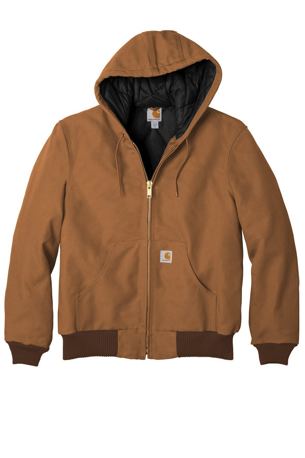 Carhartt Quilted-Flannel-Lined Duck Active Jacket CTSJ140 | Carhartt Brown