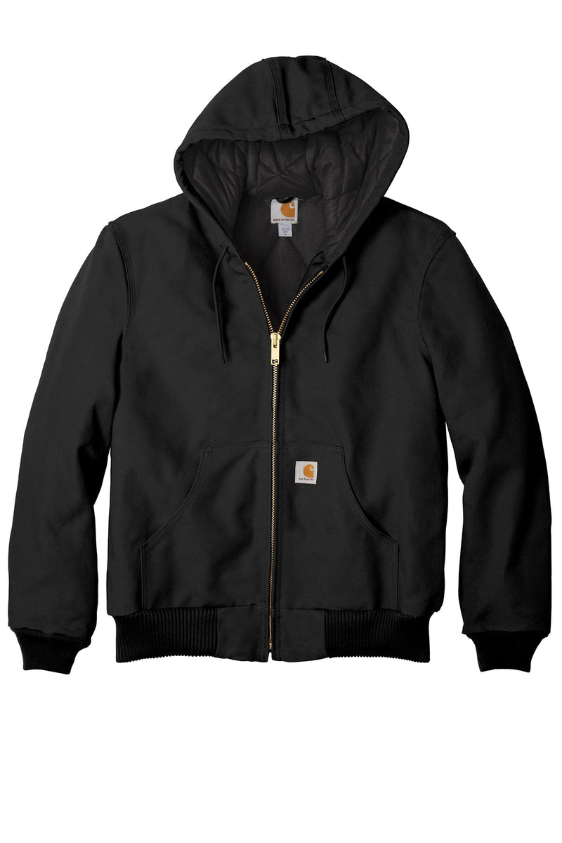 Carhartt Tall Quilted-Flannel-Lined Duck Active Jacket CTTSJ140 | Black