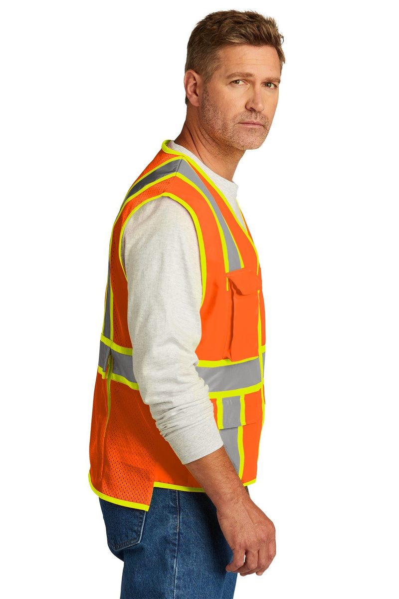 CornerStone ANSI 107 Class 2 Surveyor Zippered Two-Tone Vest. CSV105
