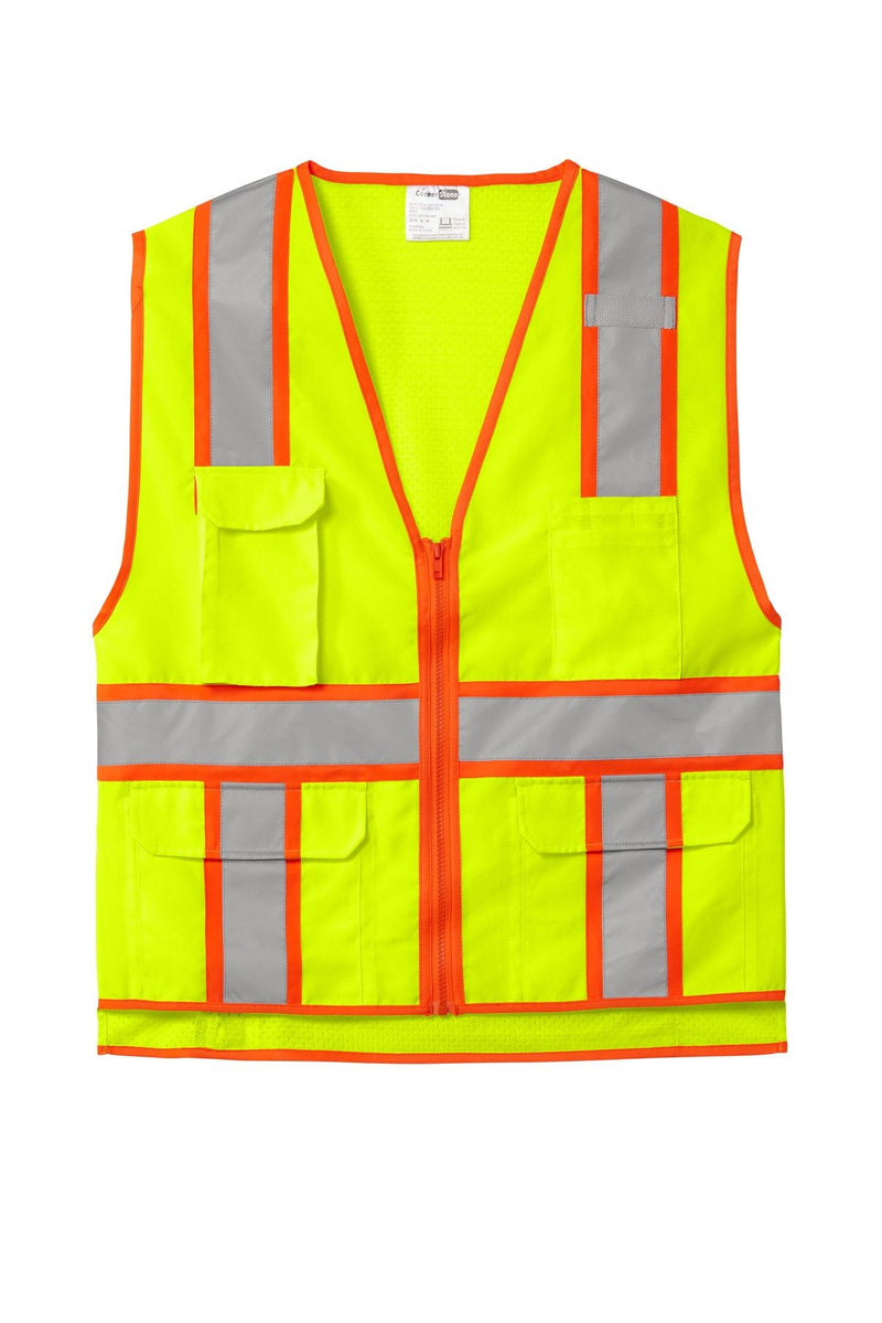 CornerStone ANSI 107 Class 2 Surveyor Zippered Two-Tone Vest. CSV105