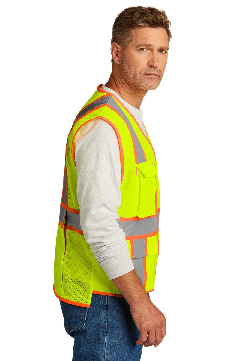 CornerStone ANSI 107 Class 2 Surveyor Zippered Two-Tone Vest. CSV105