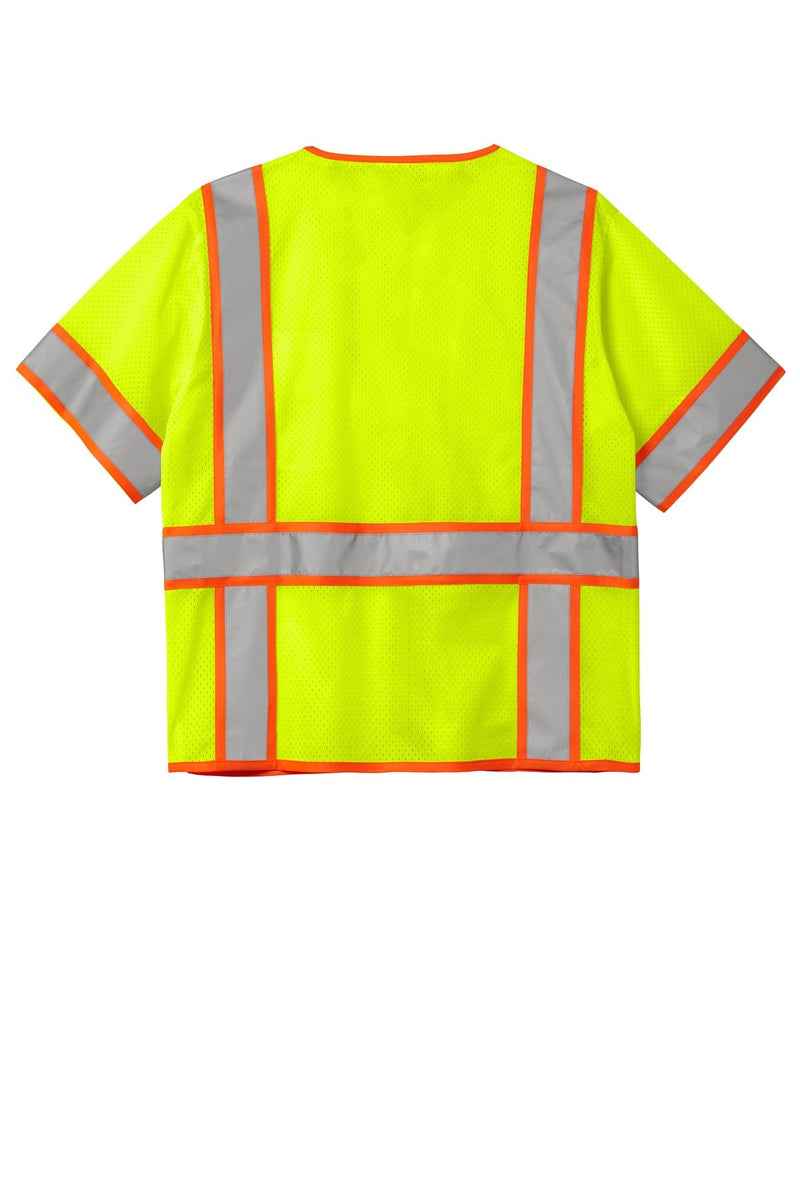 CornerStone ANSI 107 Class 3 Surveyor Mesh Zippered Two-Tone Short Sleeve Vest. CSV106