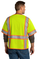 CornerStone ANSI 107 Class 3 Surveyor Mesh Zippered Two-Tone Short Sleeve Vest. CSV106