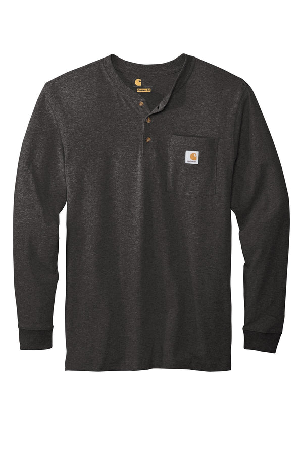 Carhartt Long Sleeve Henley T-Shirt CTK128 | Carbon Heather