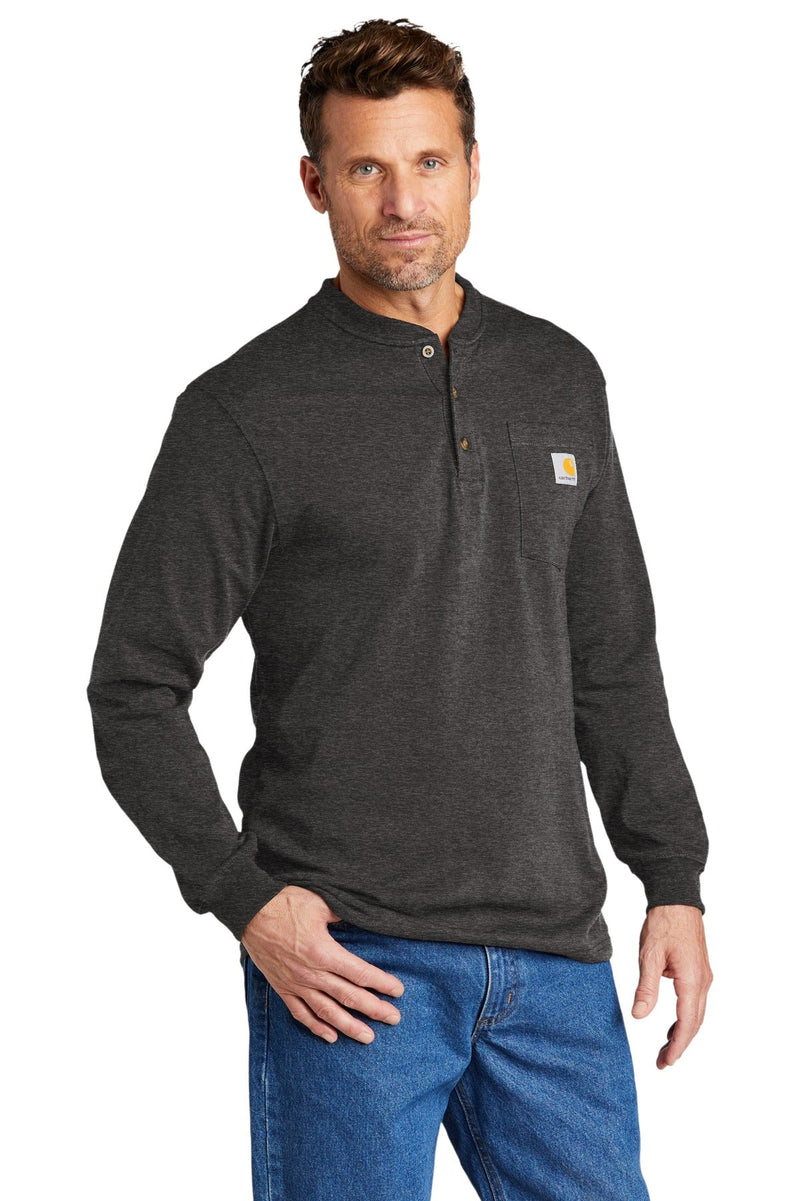 Carhartt Long Sleeve Henley T-Shirt CTK128 | Carbon Heather