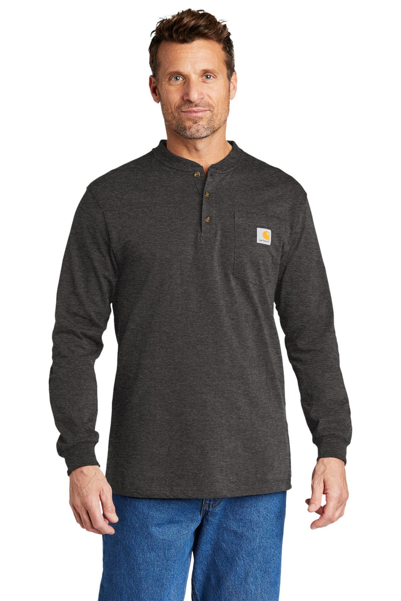 Carhartt Long Sleeve Henley T-Shirt CTK128 | Carbon Heather