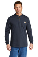 Carhartt Long Sleeve Henley T-Shirt CTK128 | Navy