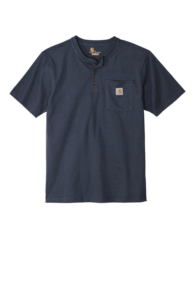 Carhartt Short Sleeve Henley T-Shirt CTK84 | Navy