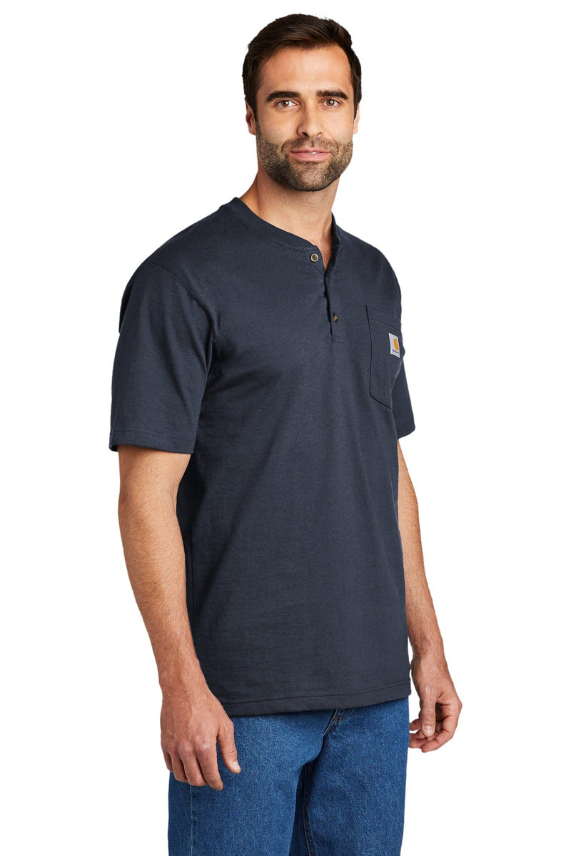 Carhartt Short Sleeve Henley T-Shirt CTK84 | Navy