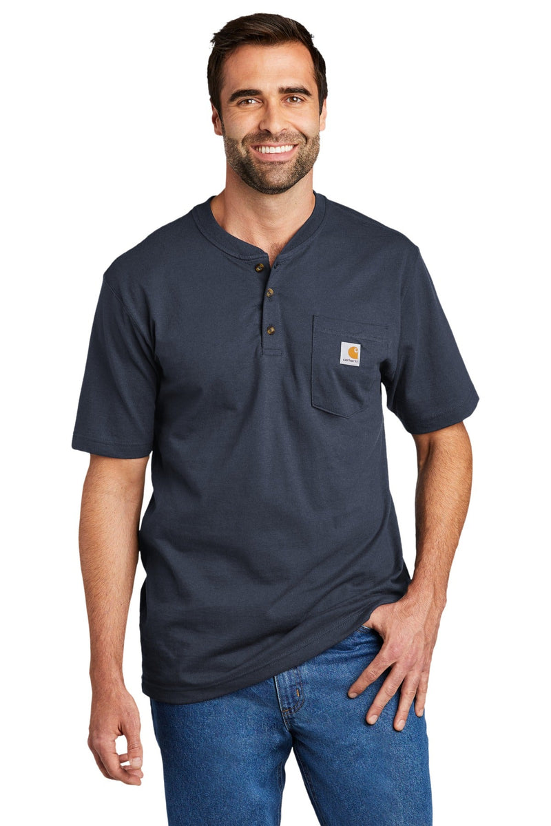 Carhartt Short Sleeve Henley T-Shirt CTK84 | Navy