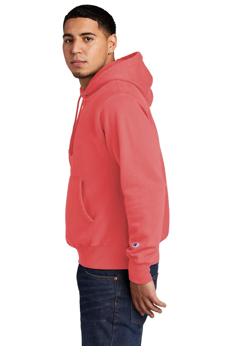 Champion Reverse Weave Garment-Dyed Hooded Sweatshirt. GDS101