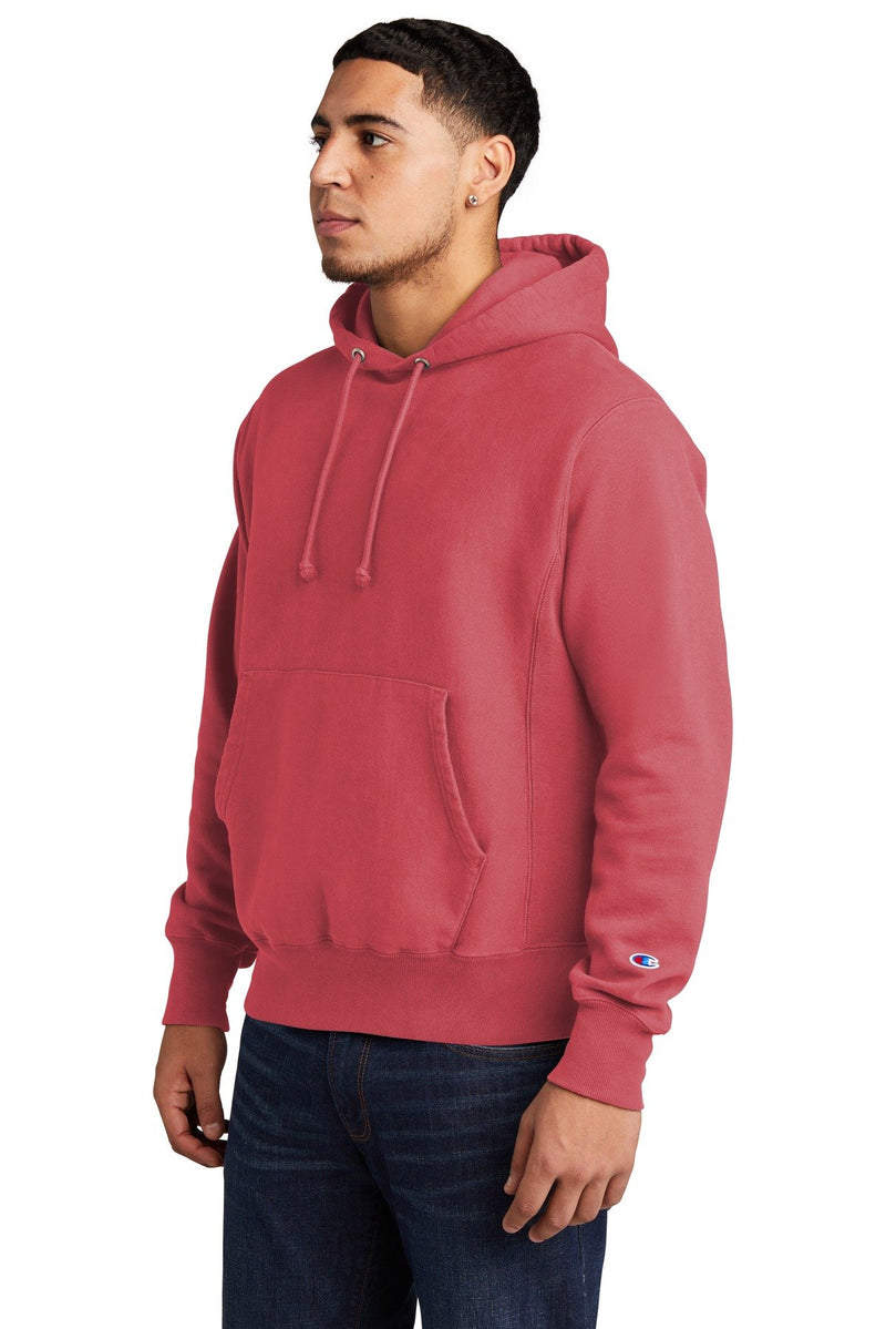 Champion Reverse Weave Garment-Dyed Hooded Sweatshirt. GDS101