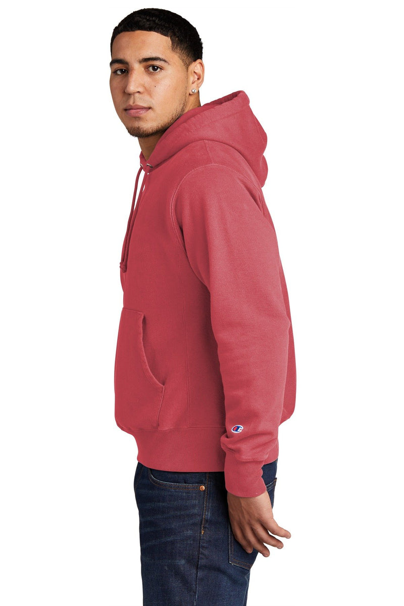 Champion Reverse Weave Garment-Dyed Hooded Sweatshirt. GDS101