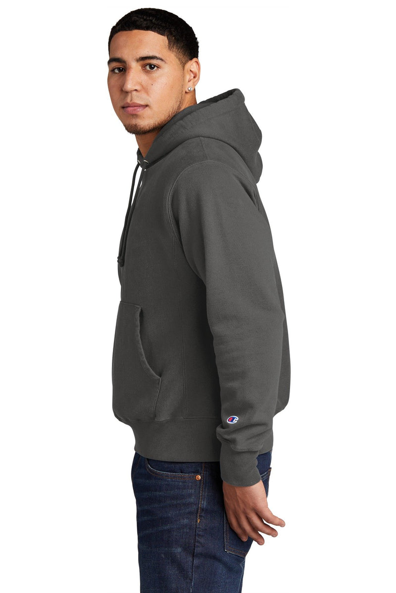 Champion Reverse Weave Garment-Dyed Hooded Sweatshirt. GDS101