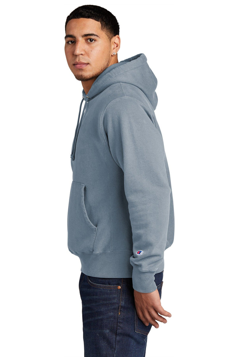 Champion Reverse Weave Garment-Dyed Hooded Sweatshirt. GDS101