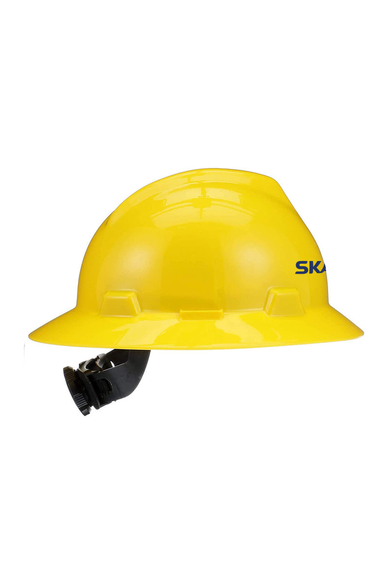 Skanska Original V-Gard Full-Brim Hard Hat with Suspension - Polyethylene Shell, Superior Impact Protection and Self Adjusting Crown Straps - Standard Size Hard Hat