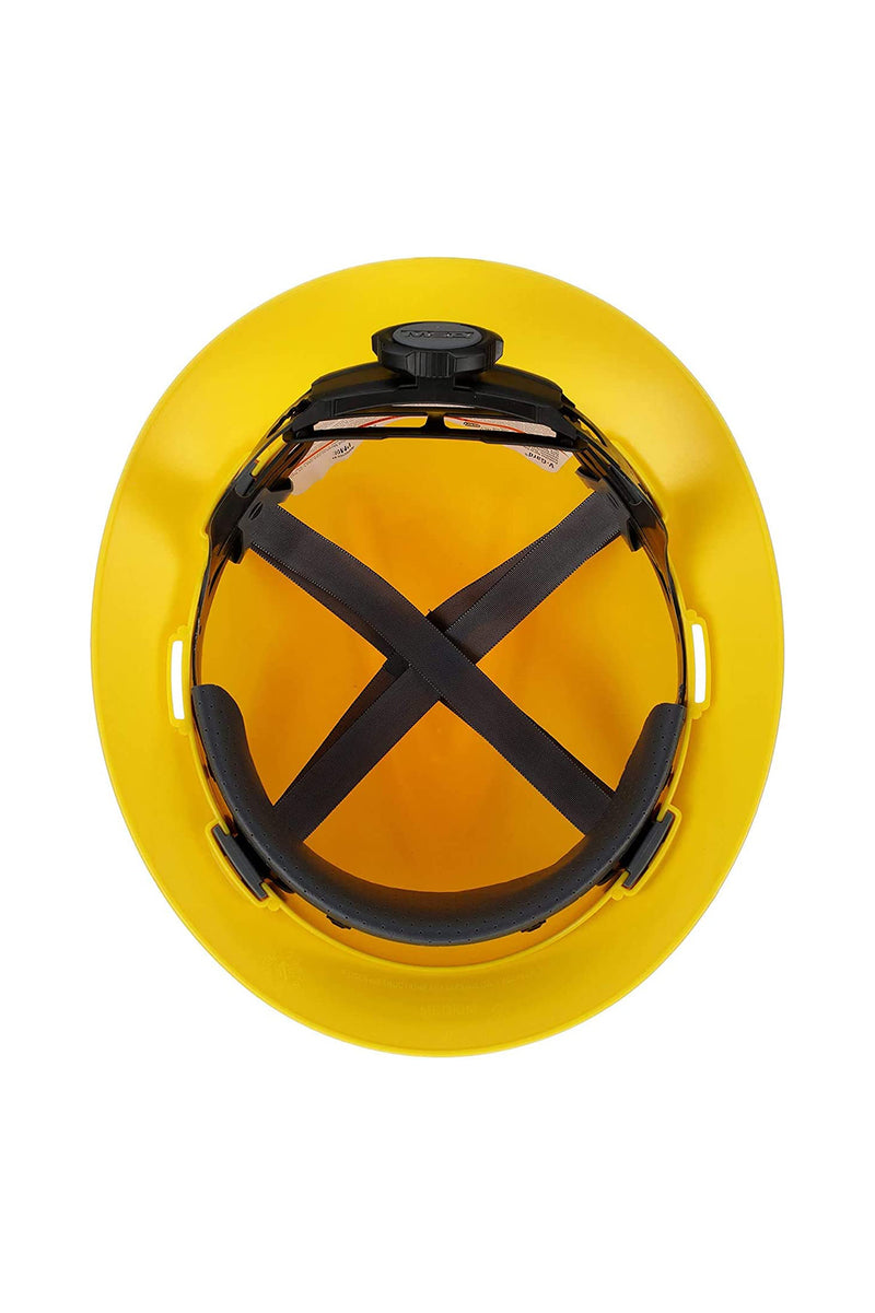 Skanska Original V-Gard Full-Brim Hard Hat with Suspension - Polyethylene Shell, Superior Impact Protection and Self Adjusting Crown Straps - Standard Size Hard Hat