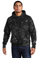Champion Reverse Weave Scrunch-Dye Tie-Dye Hooded Sweatshirt. TDS101 | Black